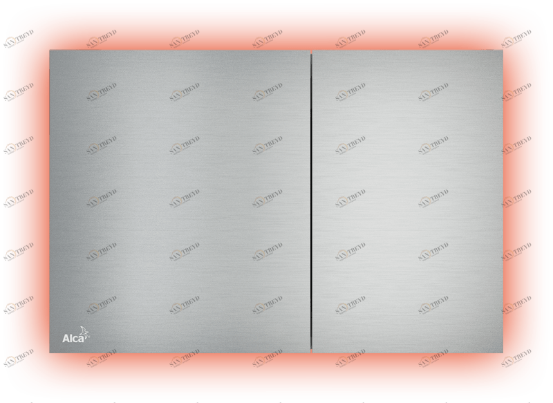 Кнопка управления для скрытых систем инсталляции с подсветкой, alunox-мат ALCAPLAST AIRLIGHT