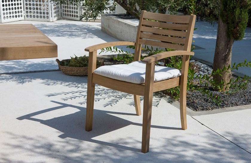Unopiù Штабелируемый стул из тикового дерева с подлокотниками Chelsea Brise - Вид №1