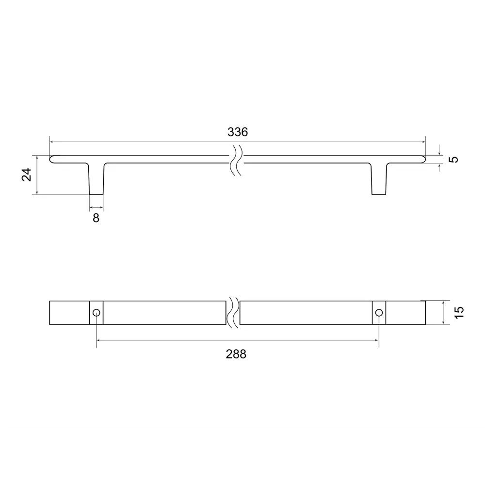 PALLADIUM Ручка-скоба Culina бронзовая для мебели 288 мм 88660042 STLM-1392023 - Вид №2