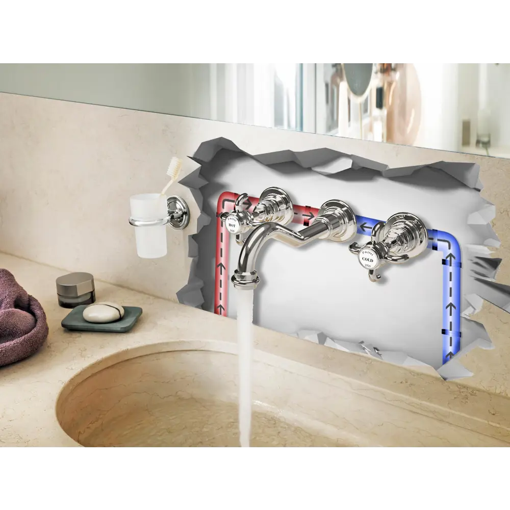 Смеситель Paini Ornellaia для раковины встраиваемый хром 81972983 STLM-0016209 - Вид №3