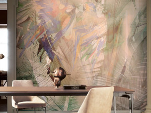 Тропические обои ПВХ бесплатно, экологически чистые, моющиеся