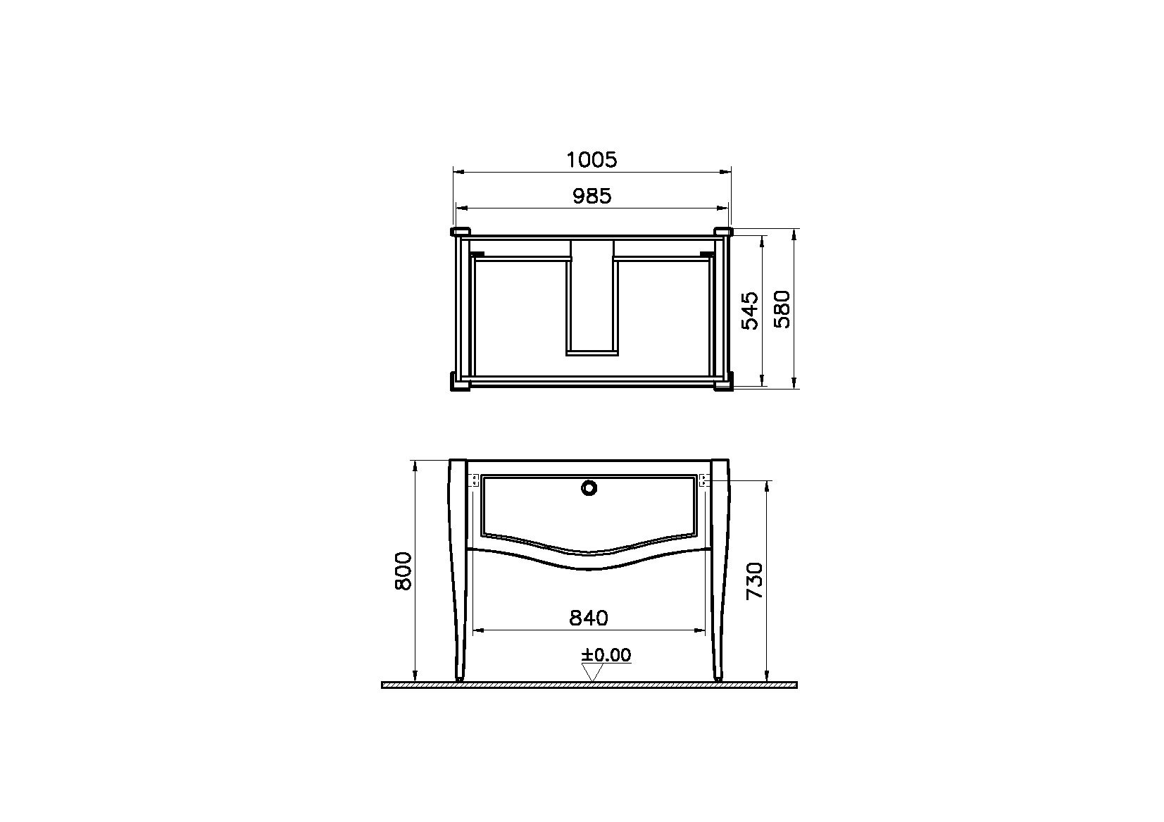 60981 Раковина Vitraglobal Elegance - Вид №1