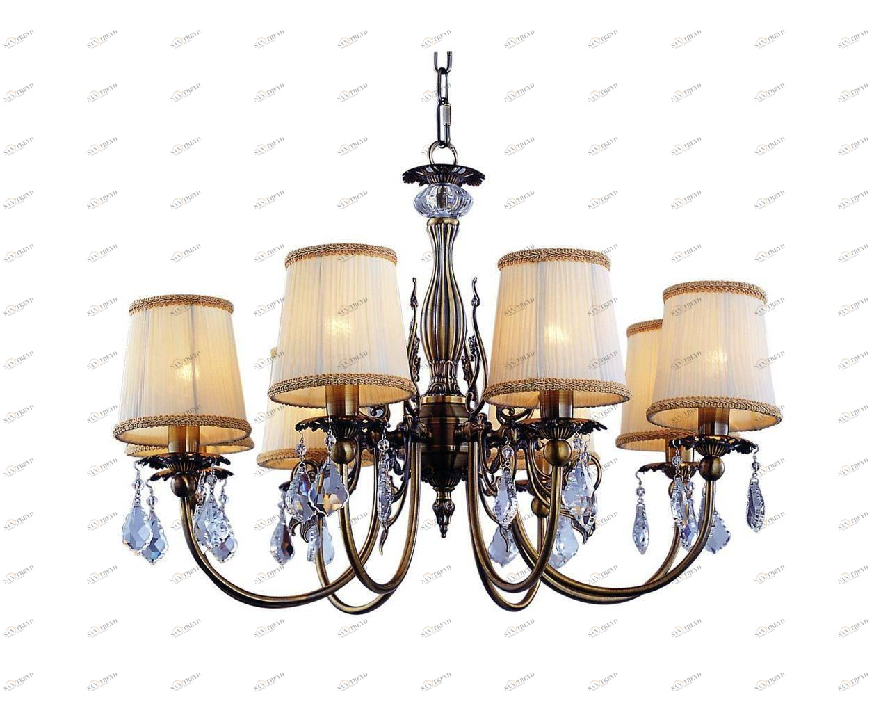 Подвесная люстра ST Luce Lacrima SL113.303.08 бежевая ST LUCE ДИЗАЙНЕРСКИЕ, LACRIMA 059368 Бежевый 