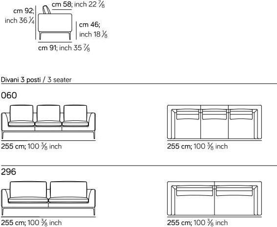 AMURA 2-х местный кожаный диван Leonard Am024.030 - Вид №8