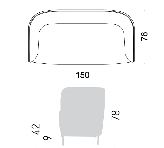 2-местный диван из ткани GABER Place ARCH-00107185 - Вид №2
