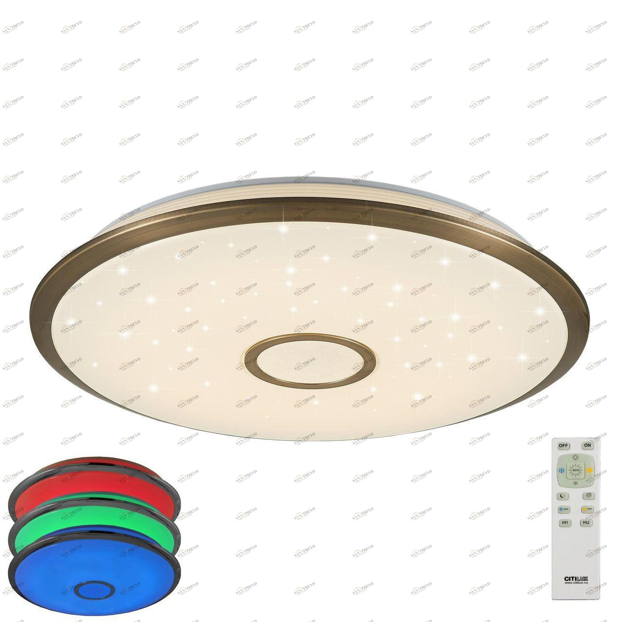 Потолочный светодиодный светильник Citilux СтарЛайт CL703103RGB CITILUX ДИЗАЙНЕРСКИЕ 276667 Белый;золото 