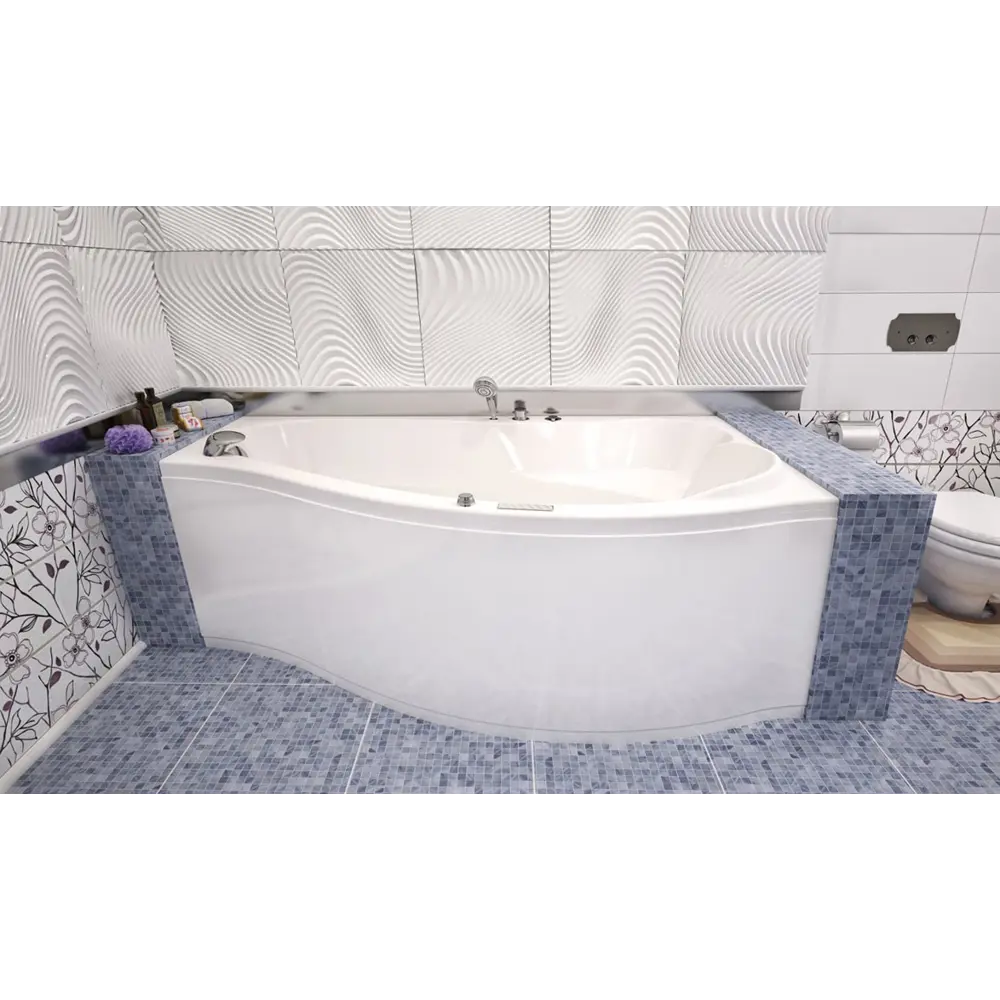 Ванна гидромассажная правосторонняя Aquanet Пальма акрил 170x90 см 14067521 STLM-2147330 Без серии - Вид №3