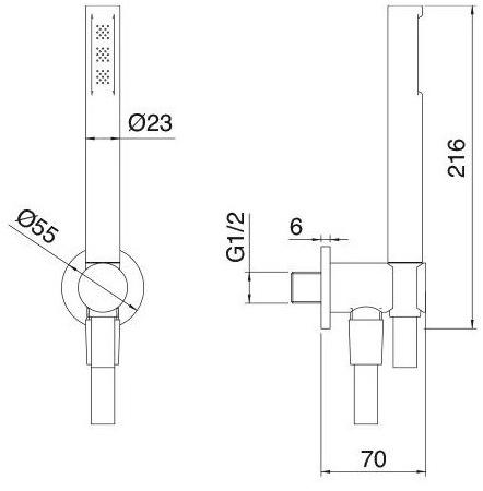 Rubinetterie Treemme Смеситель для душа из нержавеющей стали с 3 отверстиями и лейкой 22mm sun-id-1367945 - Вид №3