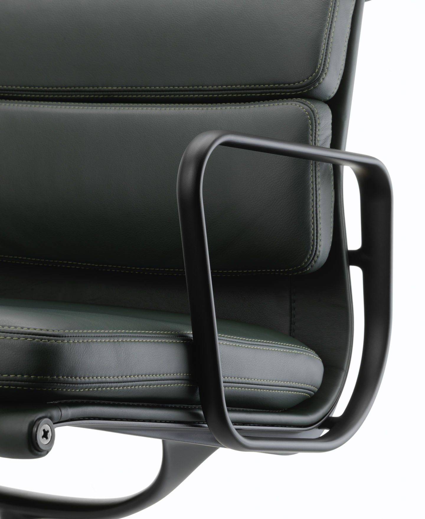 Кожаный спиц поворотный стул с подлокотниками VITRA Eames Soft Pad Group ARCH-00078216 - Вид №21