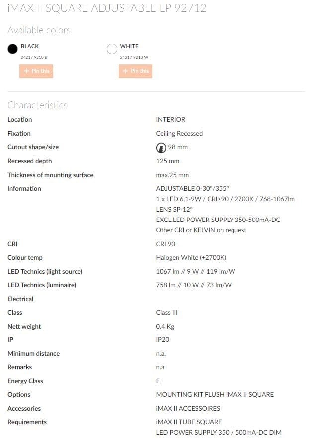 Квадратный светодиодный светильник Deltalight iMAX ARCH-00040447 - Вид №10