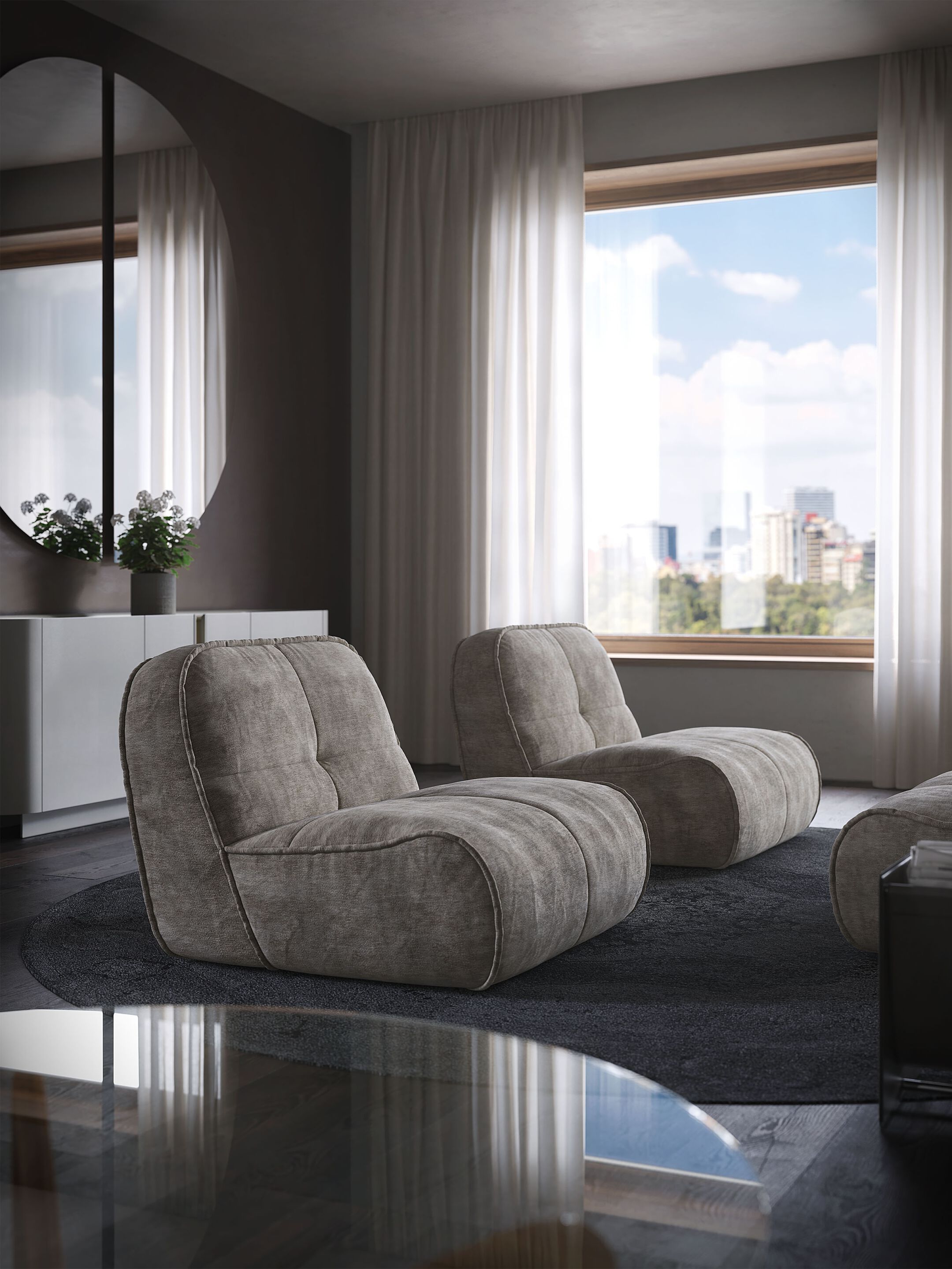 2-местный съемный тканевый модульный диван Cattelan italia SPENCER ARCH-00025203 - Вид №4