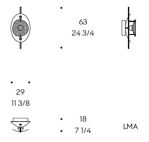 Стальной светодиодный настенный светильник Liu Jo Living Collection Corolle ARCH-00146886 - Вид №2