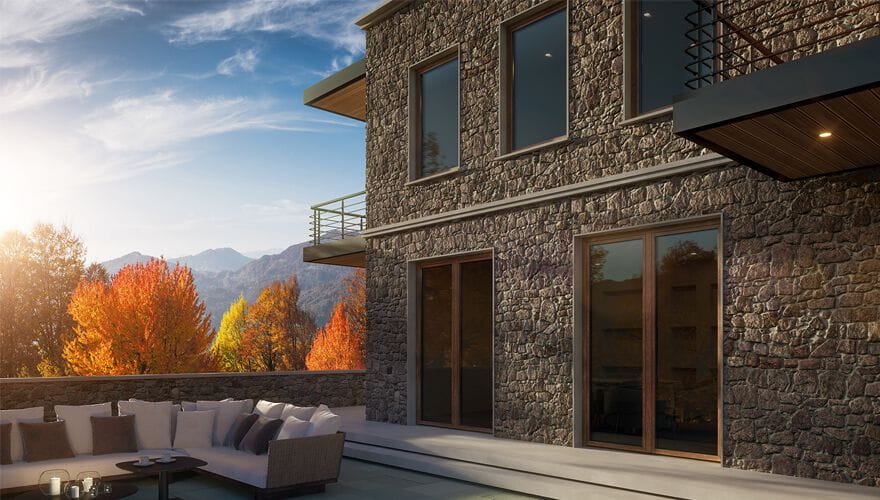 Алюминиевая и стеклянная дверь-окно с термической резкой Alumil Smartia systems ARCH-00091166 - Вид №4