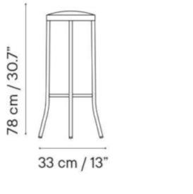 iSimar Стул из высокой стали со встроенной подушкой и подставкой для ног Puerto 8133 - Вид №1