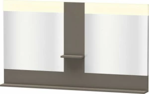 VE736109090 Vero Зеркало с полочками сбоку и внизу Фланелево-серый шелковисто-матовый лак