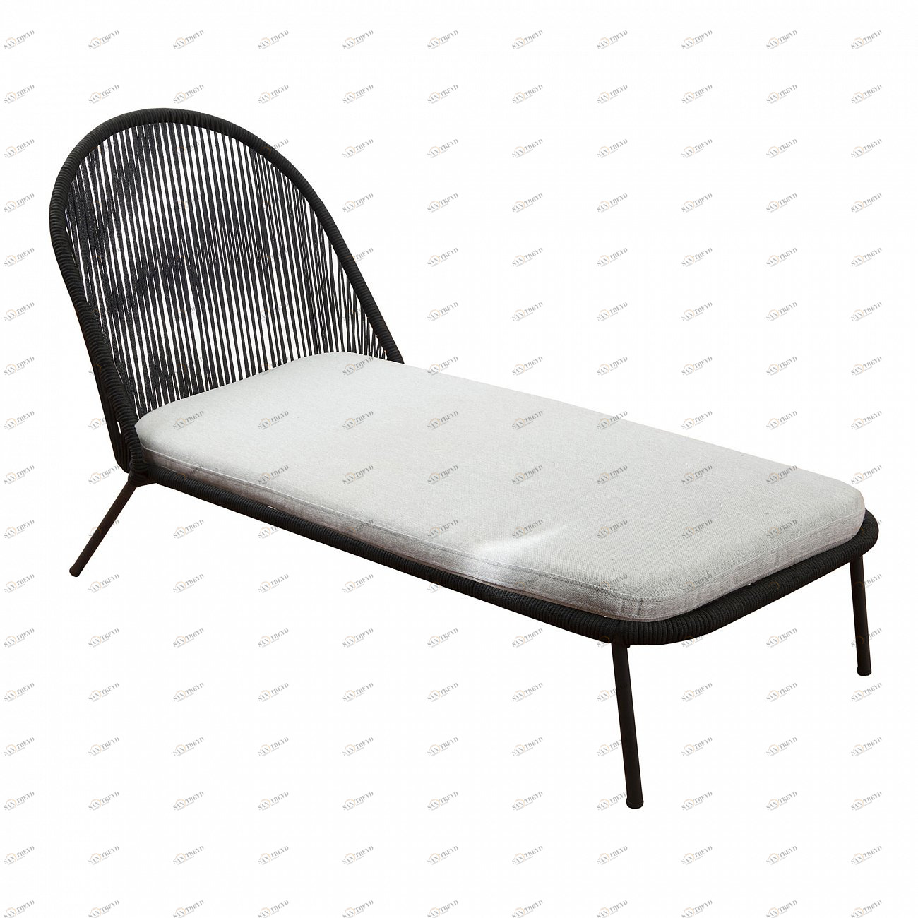 Шезлонг с металлическими ножками черный Stad от La Forma LA FORMA STAD 00-3864634 Черный 