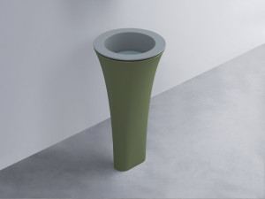 AMLA45-BR+AMPILT-PL+AMCOLT-AG Раковина Amedeo Tondo отдельностоящая cielo Enjoy + Amedeo