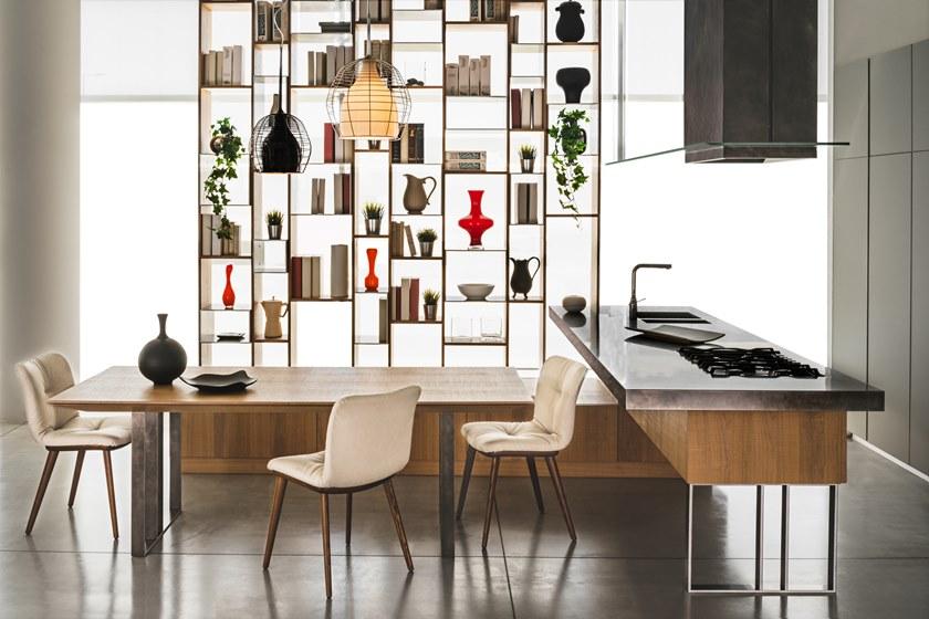 Maiullari Раскладной прямоугольный обеденный стол из стали и дерева sun-id-1454001 - Вид №9