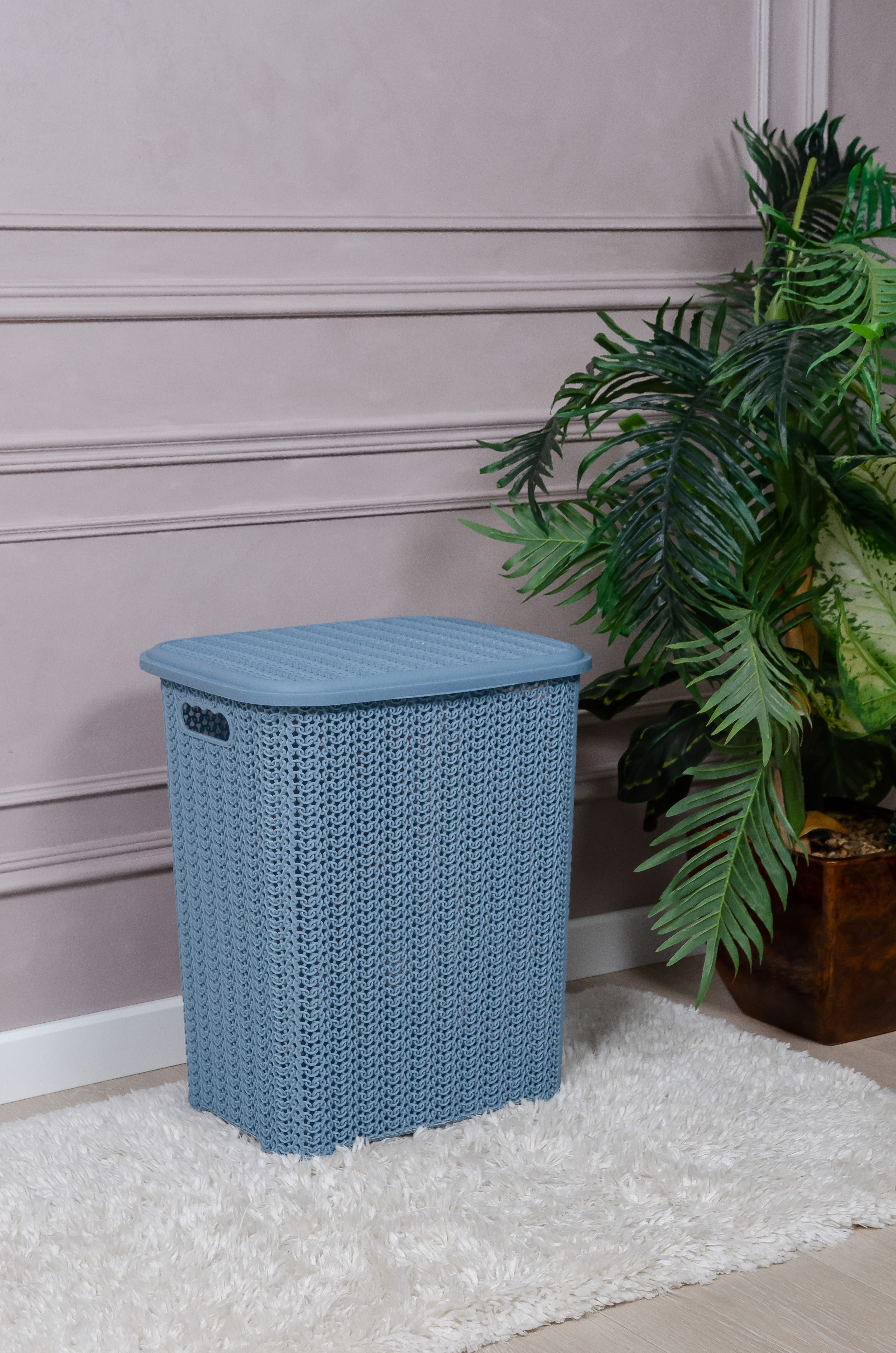 86710697 Корзина для белья цвет голубая норка Вязь STLM-0070892 ВИОЛЕТ  - Вид №2