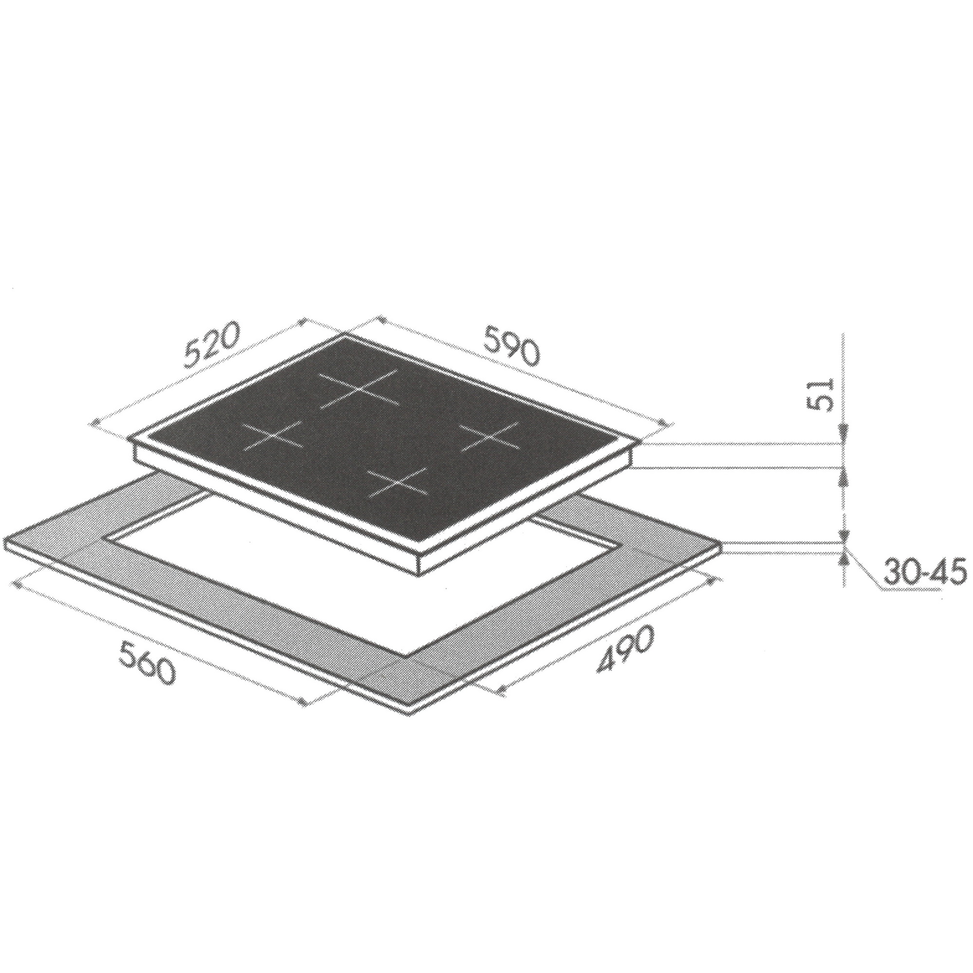 5319062 Газовая варочная поверхность HOMSair HGE643GBK STDN-0056480 - Вид №6