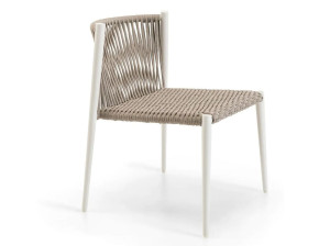 Штабелируемый стул из алюминия и полиолефиновой веревки