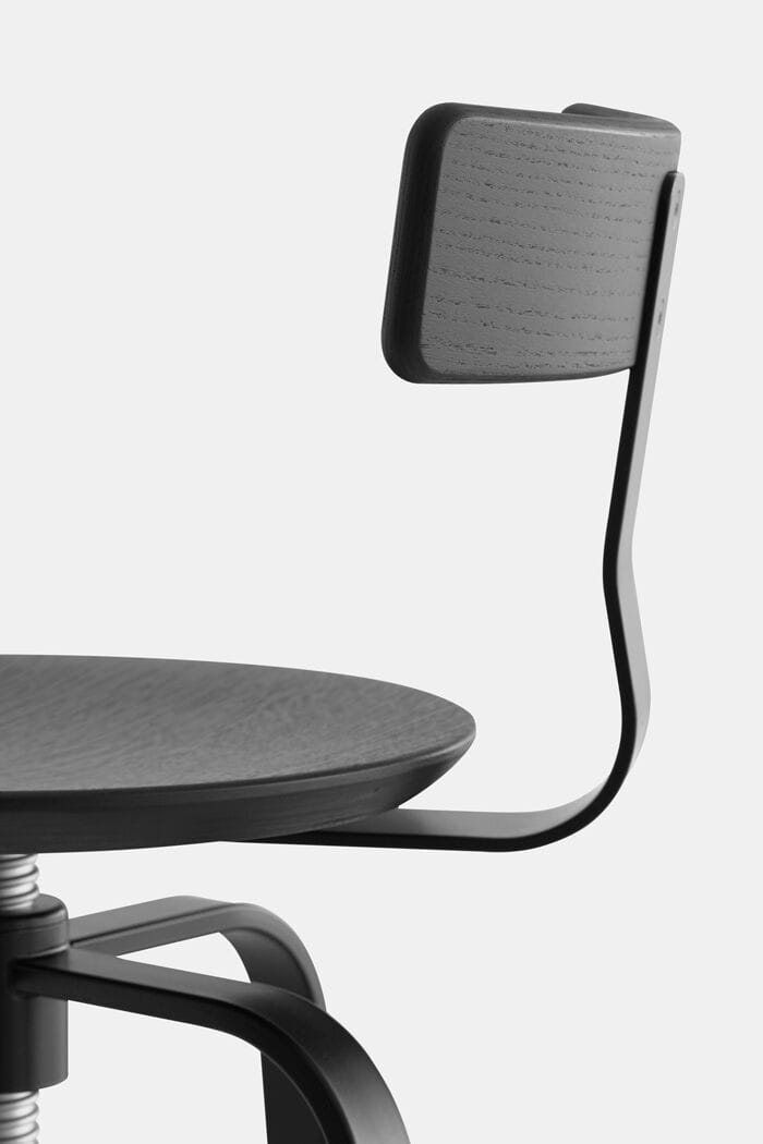 Высокий стул из стали и дерева со спинкой Lapalma круглый ARCH-00098421 - Вид №8