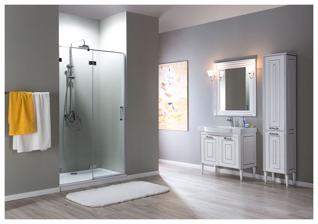 Шкаф-пенал для ванной Aquanet Паола 40 белый/серебро 00181770 - Вид №3