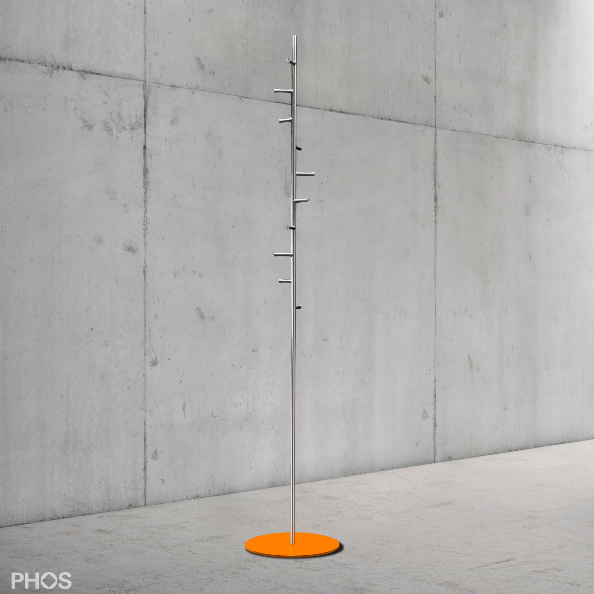 GSTH10F-B-BPO Вешалка для полотенец и вешалка для верхней одежды с 10 крючками, основание: оранжевое PHOS 