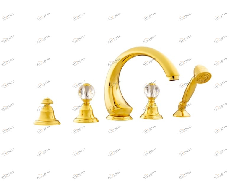 036116.000.50 Набор для ванны с пятью отверстиями и кристаллами сваровски Яркий хром Mestre Atlantica