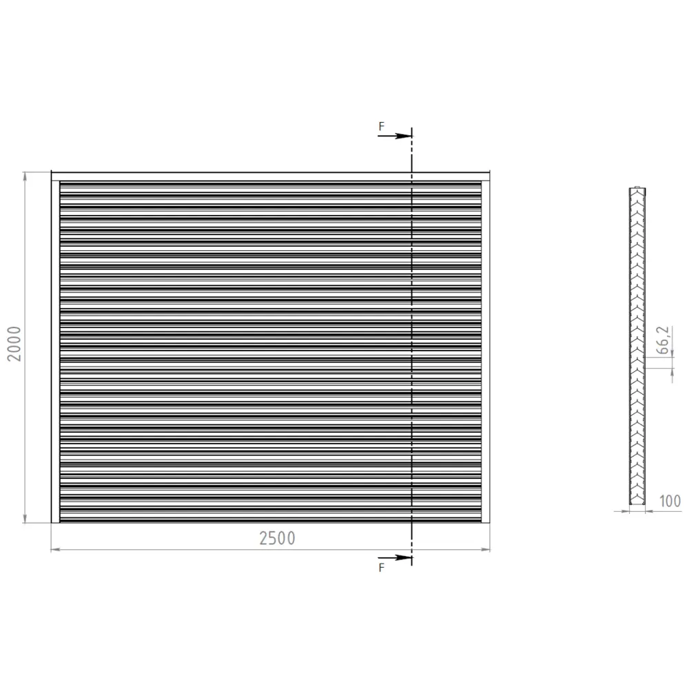 Забор-жалюзи Кавказ 2x2.5 м цвет дуб графит светлый 88698259 STLM-2087142 Santreyd  - Вид №4