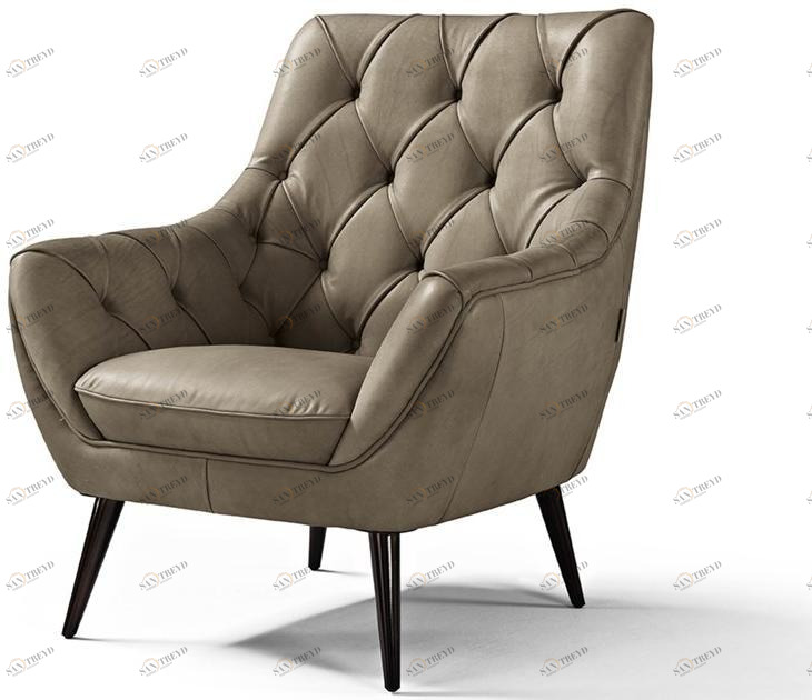 Max Divani Стеганое кожаное кресло с подлокотниками Grace sun-id-1493800