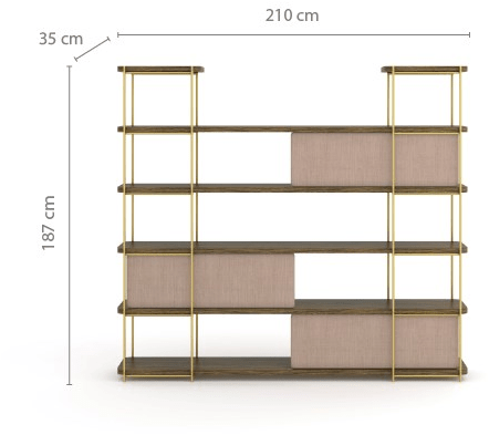 Momocca Модульный двухсторонний книжный шкаф Julia Je03 - Вид №10