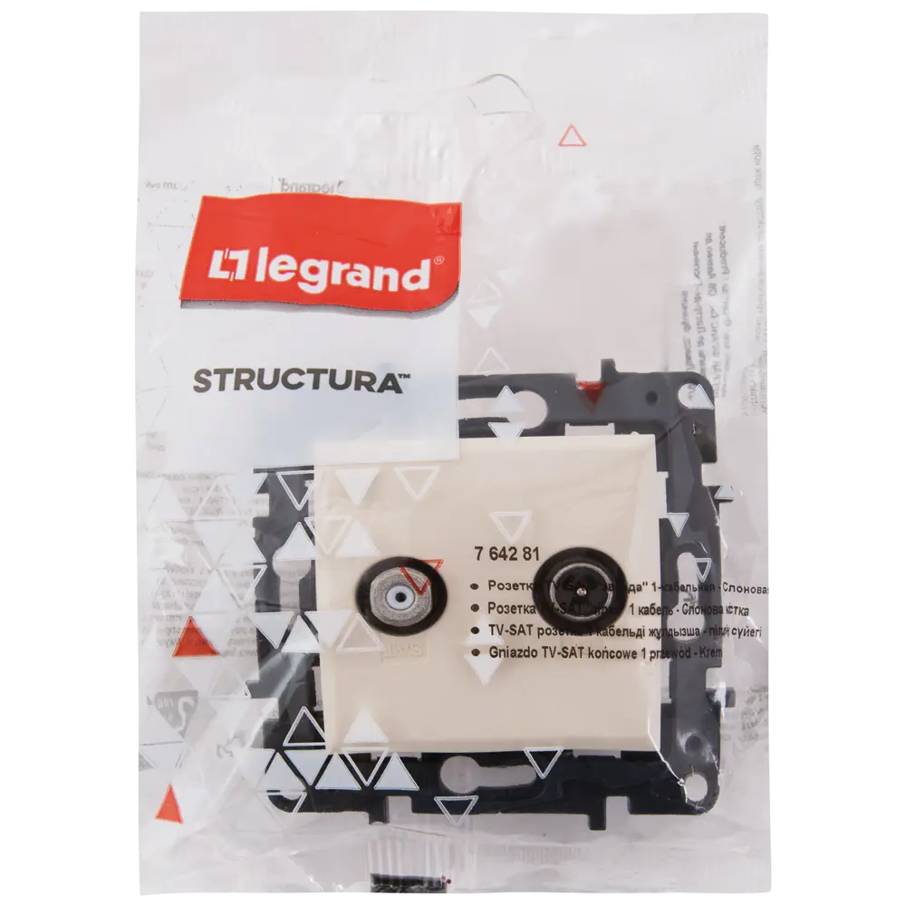 Legrand Structura - ТВ-спутниковая розетка двойная, цвет слоновая кость 82064625 STLM-0018615 - Вид №4