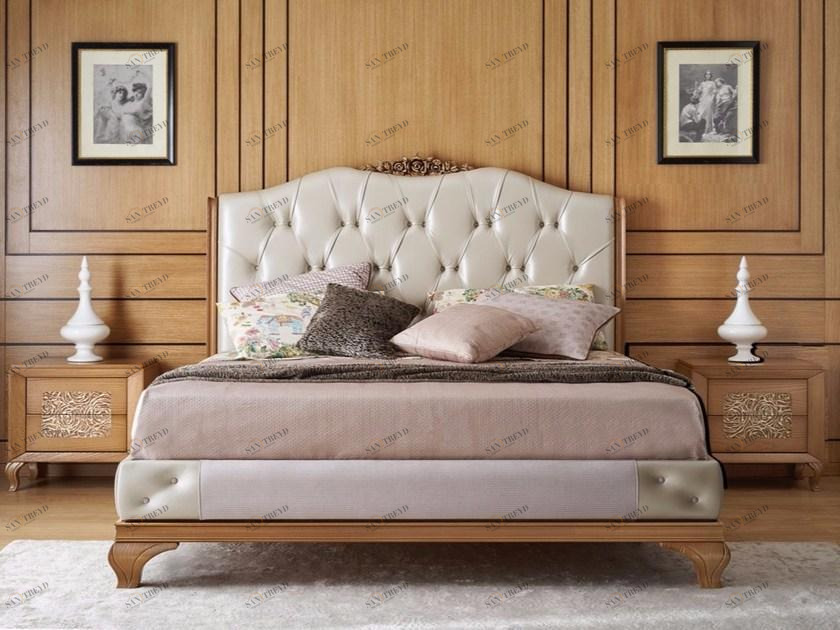 Arvestyle Мягкая кожаная кровать с тафтинговым изголовьем Giulietta e romeo Mn-1610