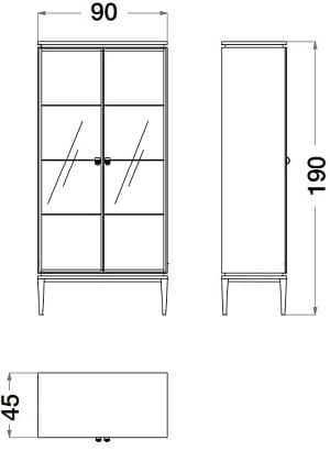 Витрина из дерева и стекла со встроенным освещением CPRN HOMOOD Starlight ARCH-00150678 - Вид №2