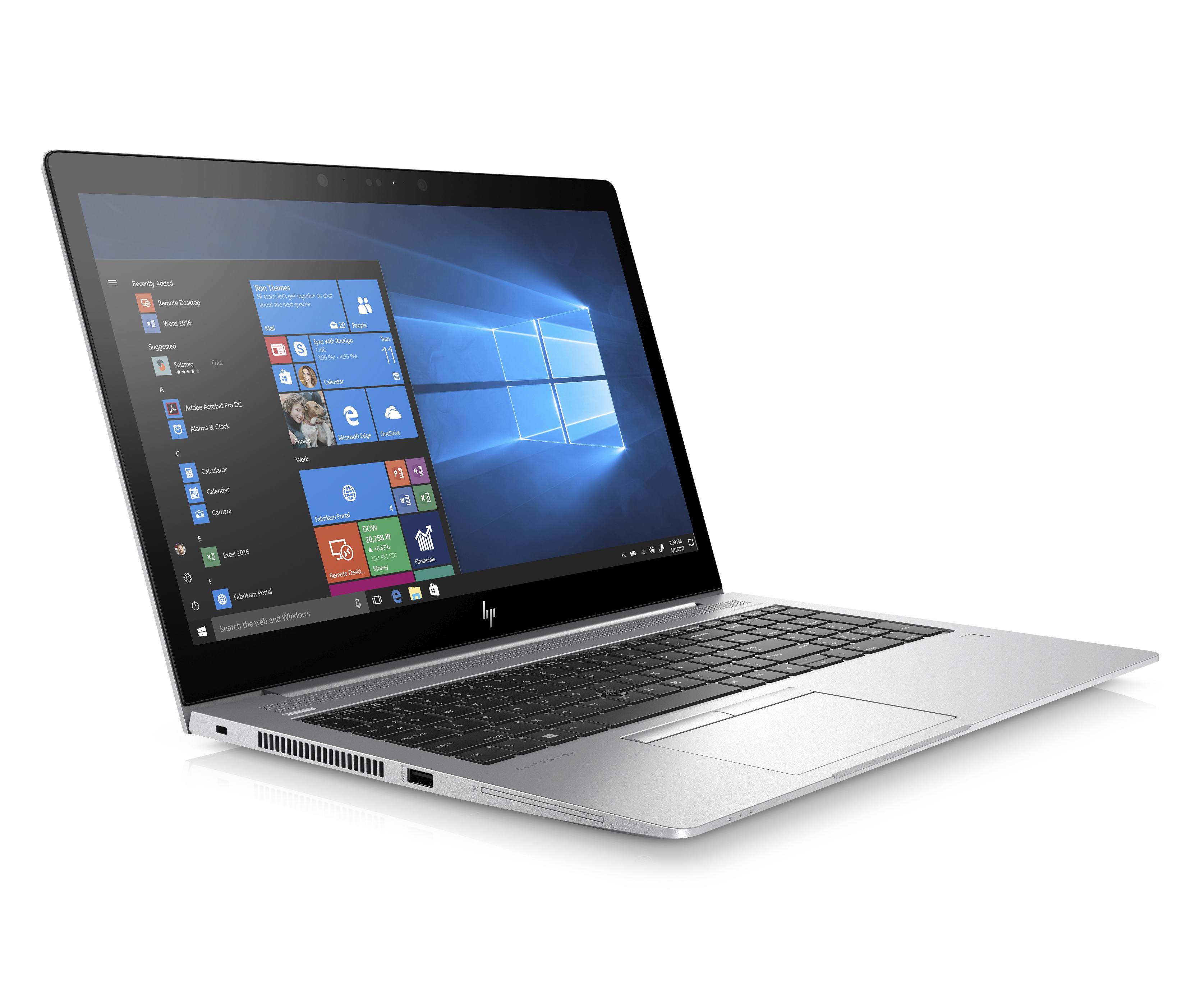 3UP41EA#ACB elitebook 755 g5 15.6"(1920x1080)/amd ryzen 7 pro 2700u(2.2ghz)/8192mb/256ssdgb/nodvd/int:amd vega/56whr/war 3y/1.86kg/silver/w10pro HP Santreyd  - Вид №2