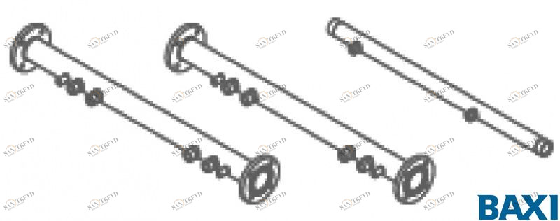 7105777- Набор коллекторов для двух котлов в каскаде LUNA Duo-tec MP 1.50/60/70 (7105777-) BAXI 