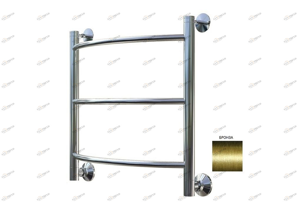 Полотенцесушитель водяной Aquanet Romeo 500x500 бронза 00234489