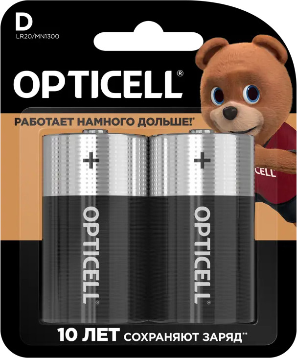 Алкалиновые батарейки Santreyd Opticell Basic D/LR20 - 2 шт в упаковке 89361717