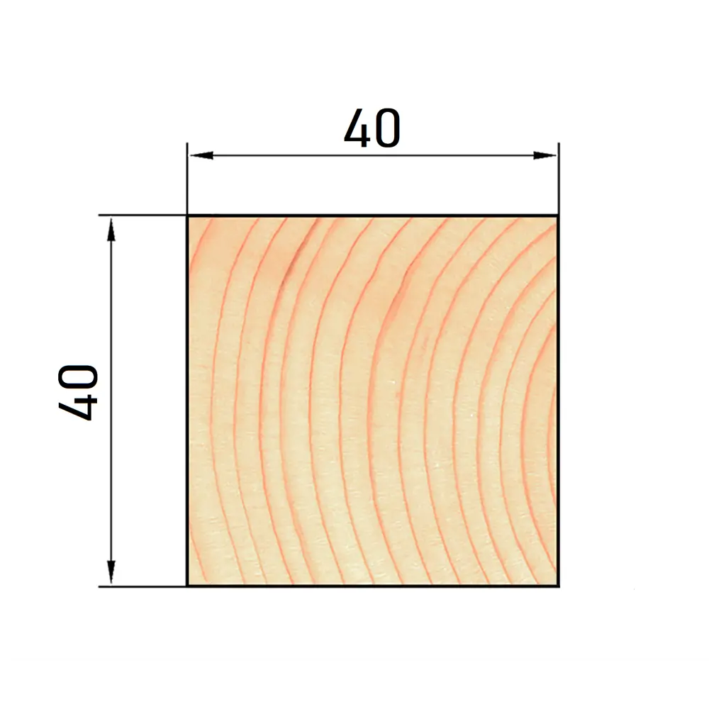 АРЕЛАН Брусок сращенный из сосны 40×40×1000 мм для отделки и мебели 84460757 STLM-0050284 - Вид №4