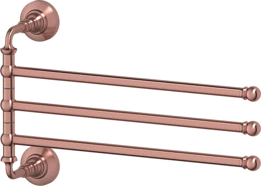 STI 611 Держатель полотенец поворотный тройной 35 cm 3SC STILMAR ANTIQUE COPPER Treesseci 3SC