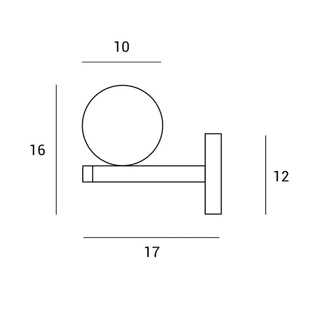 Miloox 1744.104 Настенный светильник с деталями из матовой латуни POMI Pomì - Вид №2