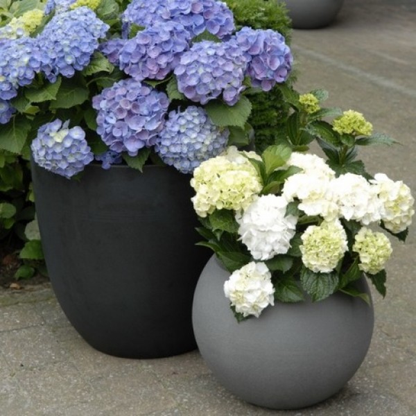 Уличный вазон круглый 62х48 см белый мрамор "Бирмингем" LE-VILLAGE СОВРЕМЕННЫЙ 081685 Белый  - Вид №1