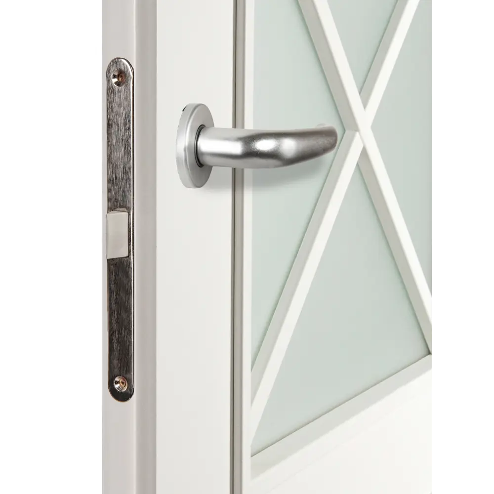 Дверь межкомнатная остекленная Камелия белый 2000x800 мм с фурнитурой МАРИО РИОЛИ STLM-2089338 - Вид №1