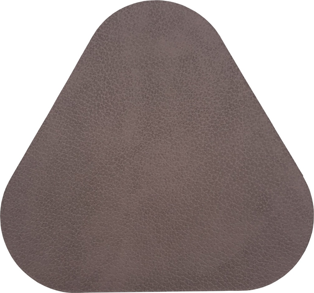 10646797 ADJ Треугольная подставка под бокалы двусторонняя 12х12см, пепельная роза/устричный Кожа искусственная 