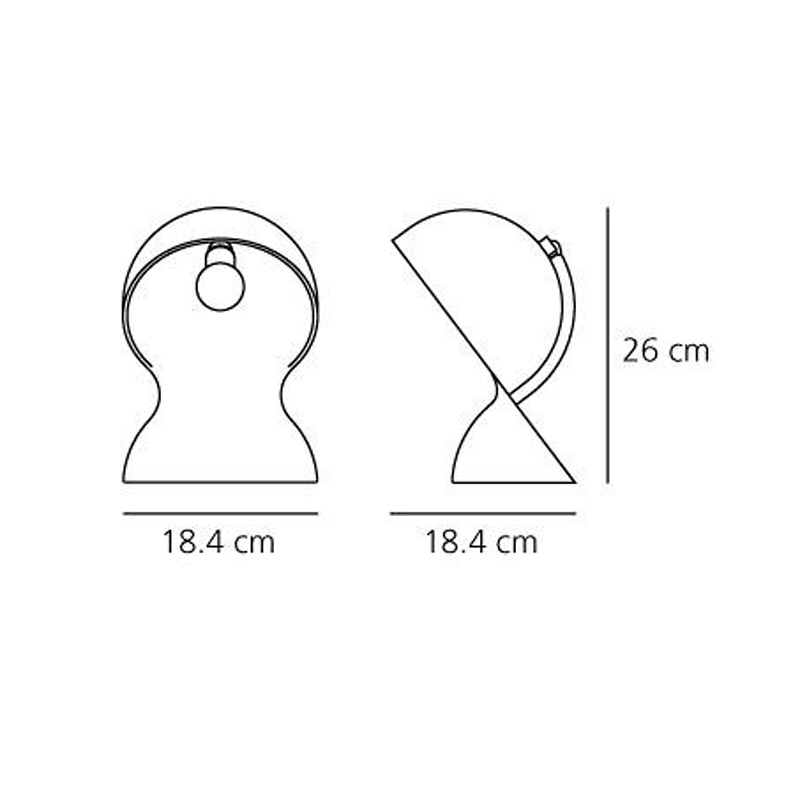 Настольная лампа 26х18,4 грецкий орех Dalu 1466030A ARTEMIDE  00-3882435 Коричневый;черный  - Вид №11