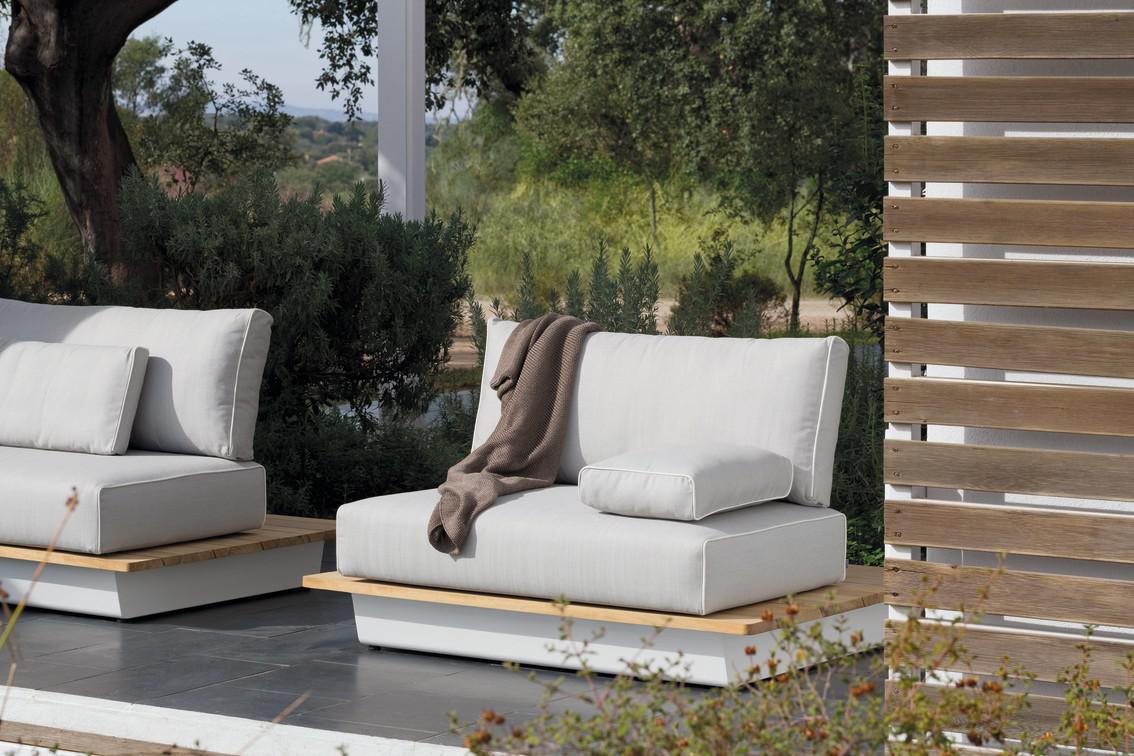 Concept 3 белый столешница из дерева iroko Manutti Air MNST796 - Вид №14