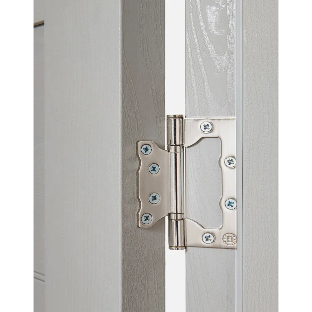 Дверь межкомнатная глухая Аккорд 60x200 см Hardflex цвет серый с замком и петлями PORTIKA STLM-2138836 - Вид №4