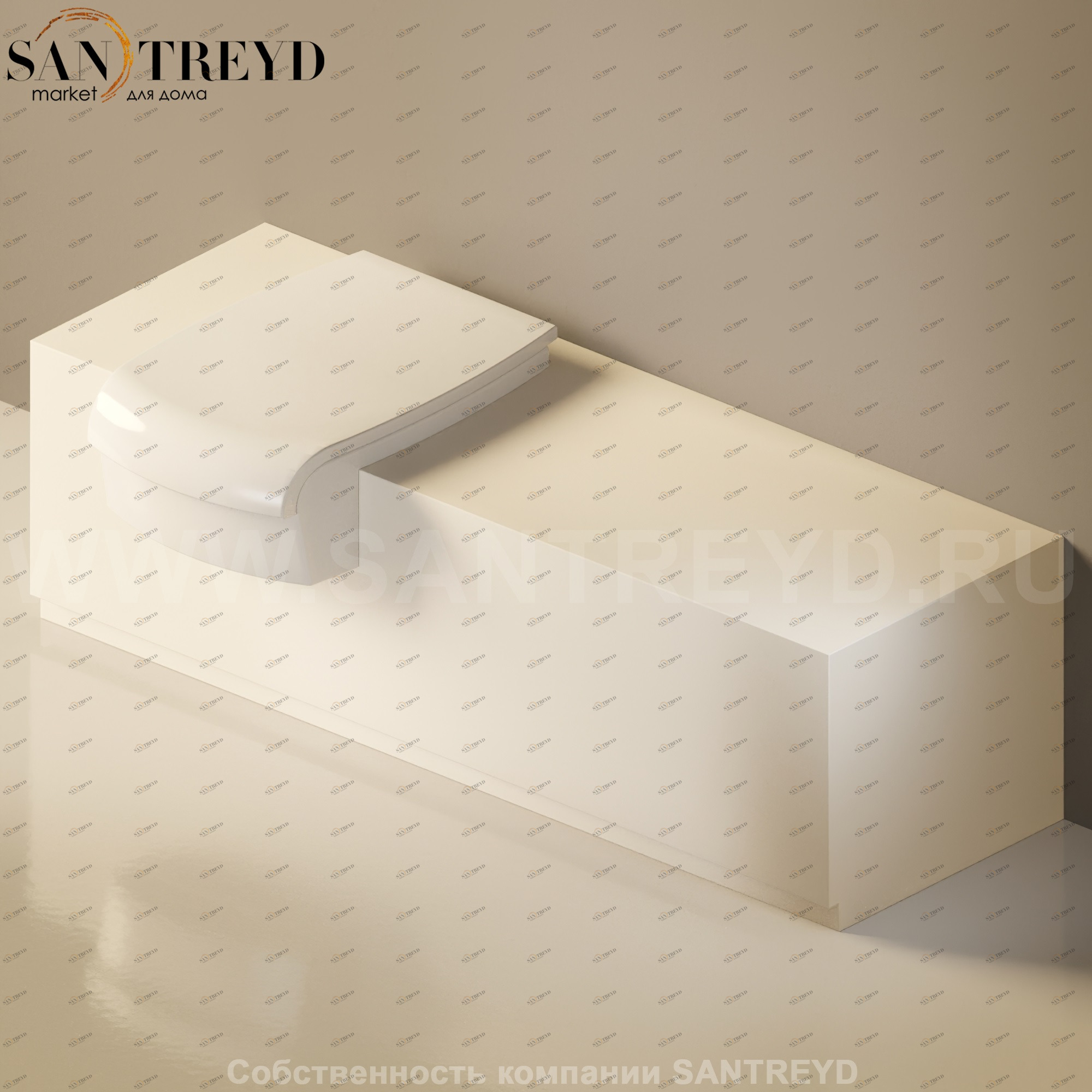 Flaminia UNA Консоль для унитаза или биде от 135 до 200 см бежевая UNA135WB.9003 Ceramica Flaminia UNA135WB9003