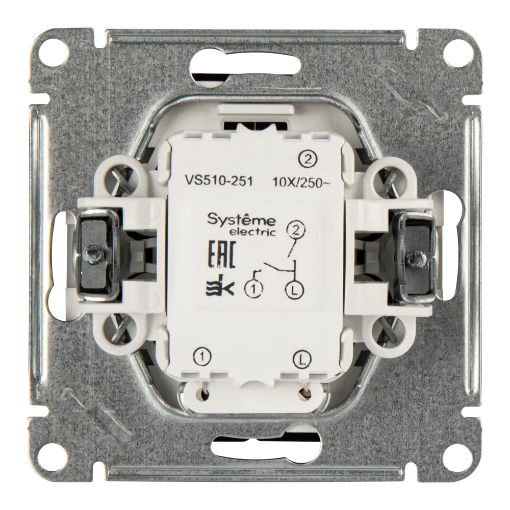 Выключатель SYSTEME ELECTRIC W59 Deco двухклавишный с подсветкой графит 82797994 STLM-0036024 - Вид №4